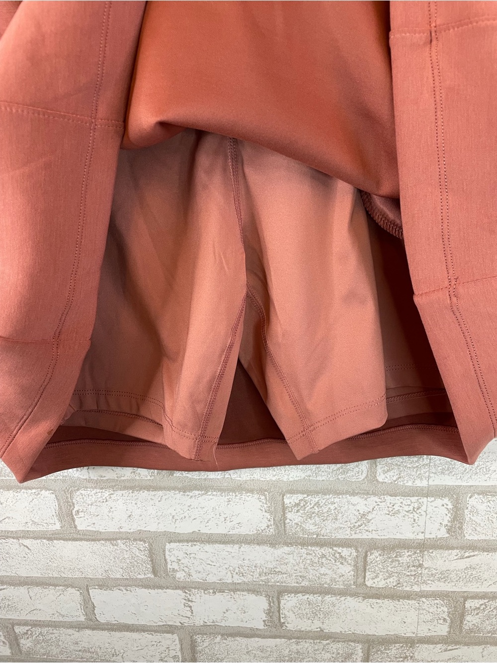 Mondetta Performance Skirt with Built-In Shorts Terracotta Orange Size L - Picture 6 of 9